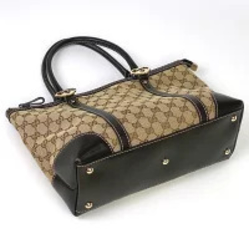 Gucci canvas brown heart lovely handbag tote bag GG